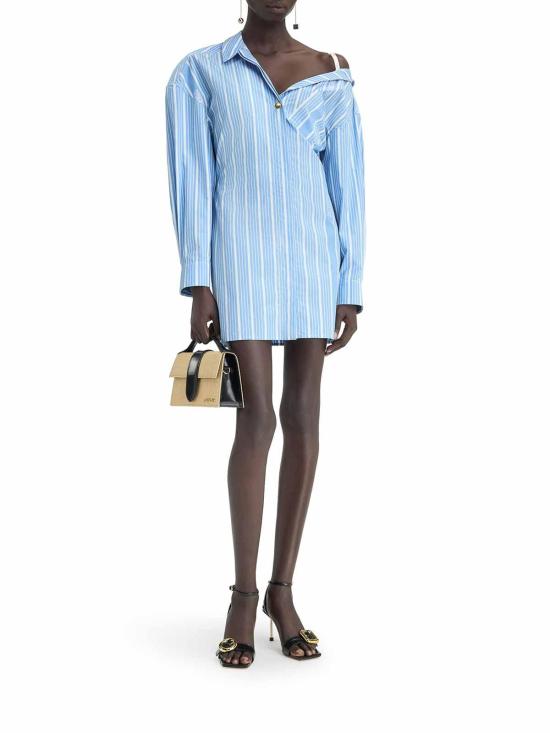  자크뮈스 셔츠 243DR09416913EVJACQUARDBUSINESSBIGLOG Multicolour - JACQUEMUS