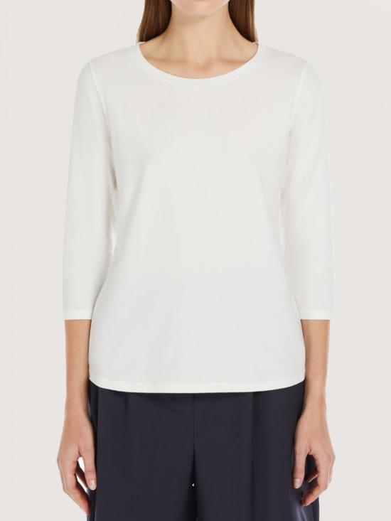 25FW 위켄드막스마라 멀티아 3/4 슬리브 저지 티셔츠 2515971021600 001 White