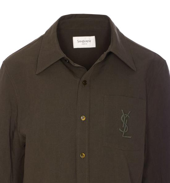 25SS 생로랑 셔츠 823673 Y3D501342 Green - SAINT LAURENT