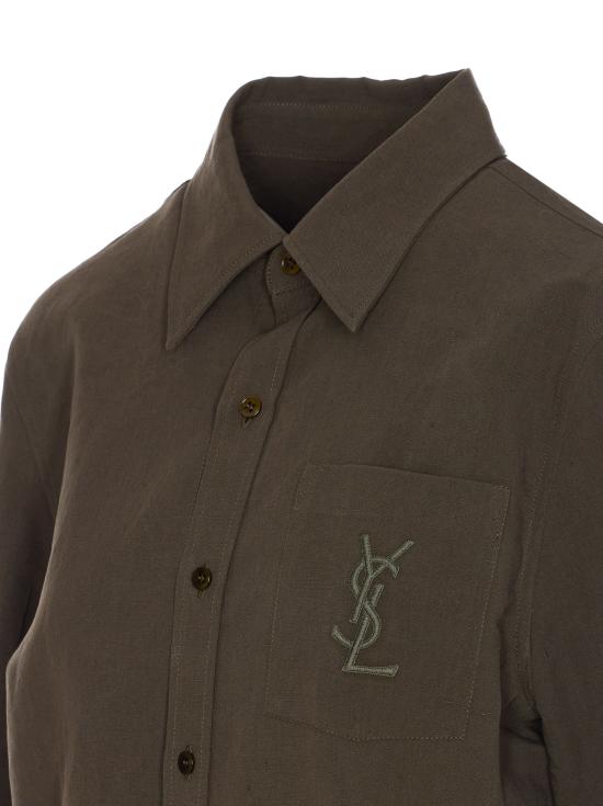 25SS 생로랑 셔츠 823673 Y3D501342 Green - SAINT LAURENT