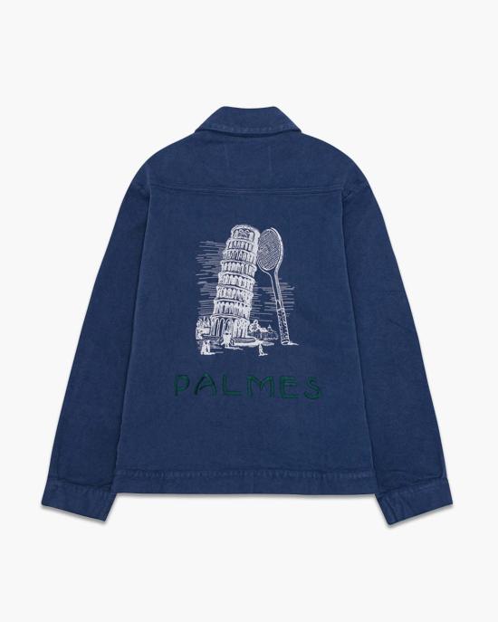  팜즈 자켓 Palmes Tower 지퍼 재킷 블루 - PALMES
