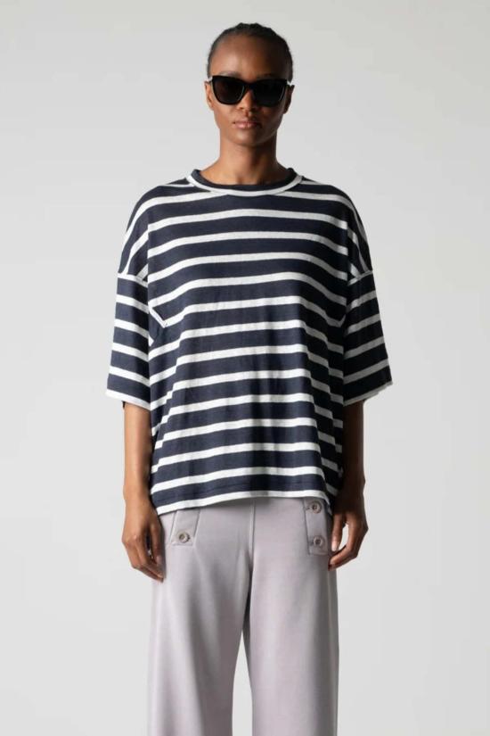  COG The Big Smoke 반팔 티셔츠 Cog The Big Smoke Harley 티셔츠 네이비/화이트 스트라이프