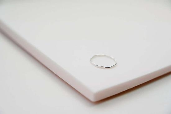  데비 아츠 반지 데비아츠 실버 헥스 스태커 링