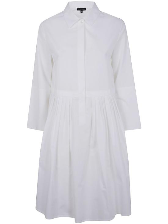 25SS 엠포리오 아르마니 미디 원피스 EW000769AF10010 U0002 WHITE