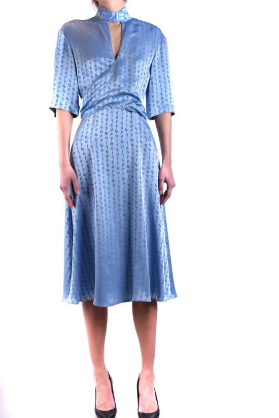  오프화이트 미디 원피스 OWDB219R20C86068 BLUE - OFF WHITE