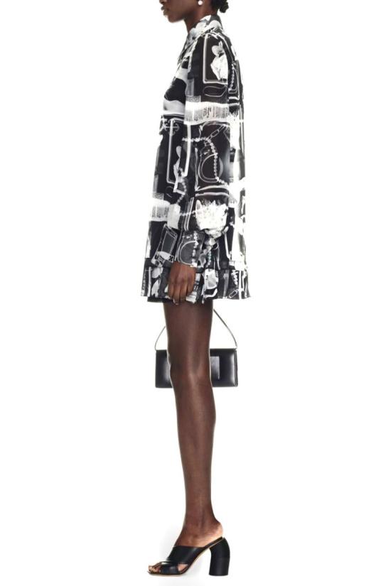  오프화이트 숏 원피스 OWDG008S24FAB0020110 Black - OFF WHITE