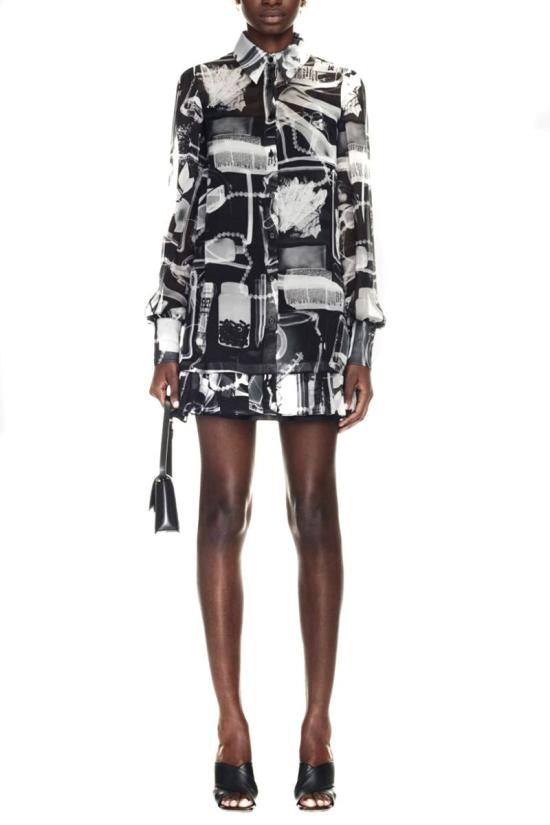  오프화이트 숏 원피스 OWDG008S24FAB0020110 Black - OFF WHITE