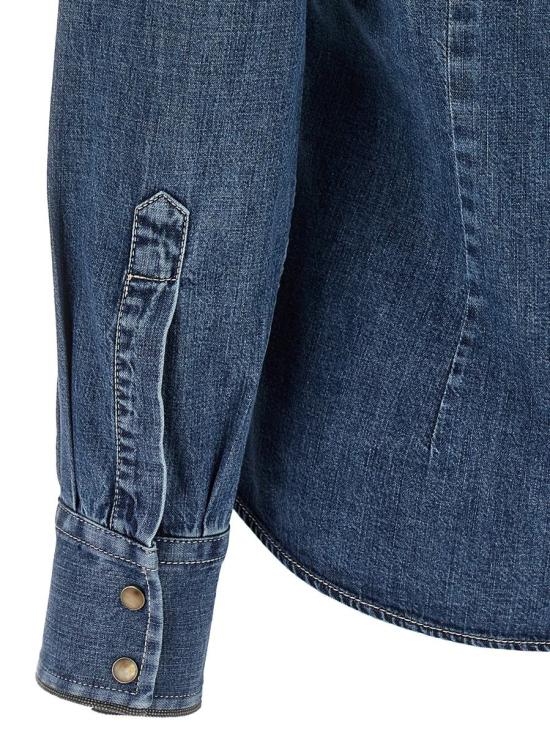 25SS 브루넬로 쿠치넬리 셔츠 MH192NL626C9031 BLUE - BRUNELLO CUCINELLI