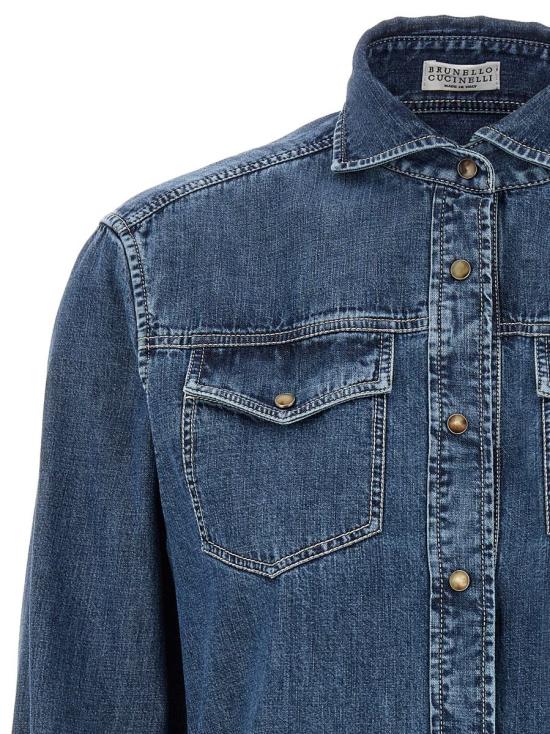 25SS 브루넬로 쿠치넬리 셔츠 MH192NL626C9031 BLUE - BRUNELLO CUCINELLI