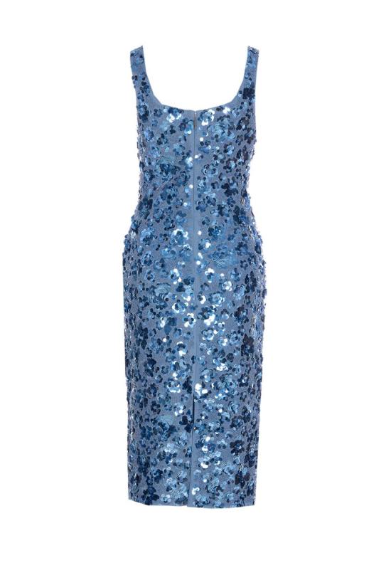 25SS 마이클 코어스 미디 원피스 MS5830EHHS424 BLUE - MICHAEL KORS