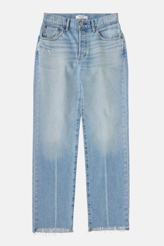  마우지 데님 팬츠 Moussy Cumberland 스트레이트 진 라이트 블루 - MOUSSY