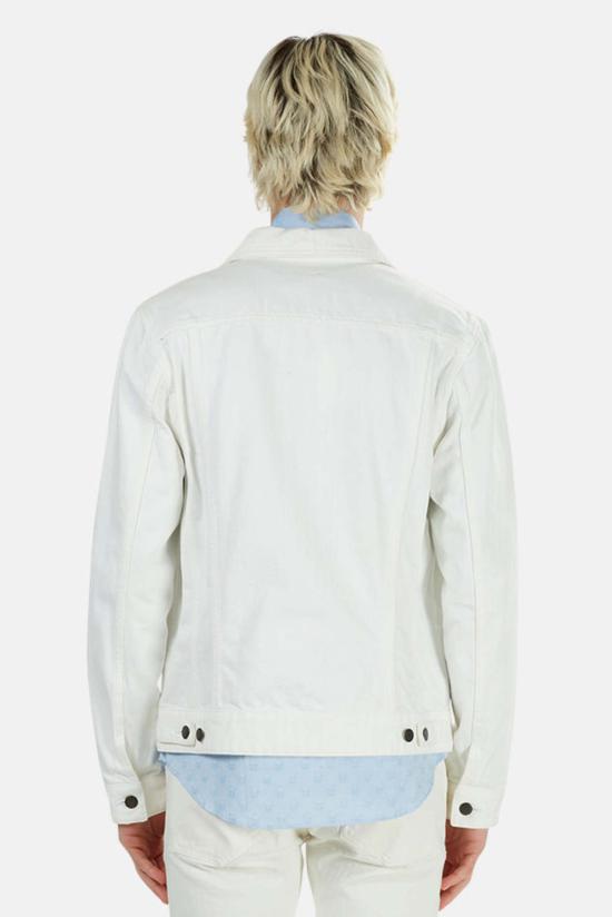  루시앙 팔라피네 데님 자켓 루시앙 펠라트 피네 스컬 진 재킷 화이트 스컬/잎 패턴 - LUCIEN PELLAT-FINET