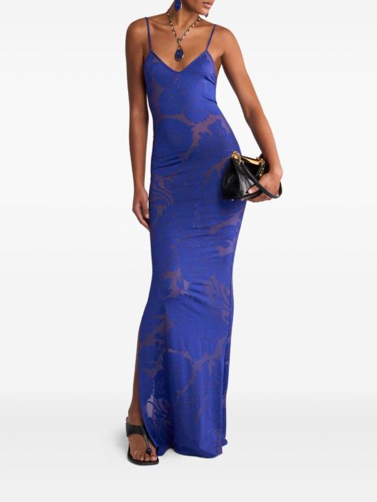 25SS 에트로 롱 원피스 WRHA038299IAD24 B4943 BLUE - ETRO