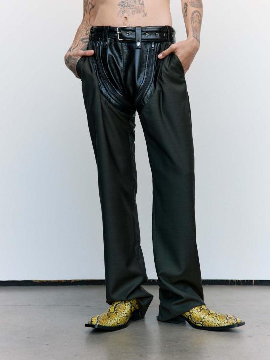  마틴로즈 스트레이트 팬츠 마틴 로즈 테일러드  다크 그린