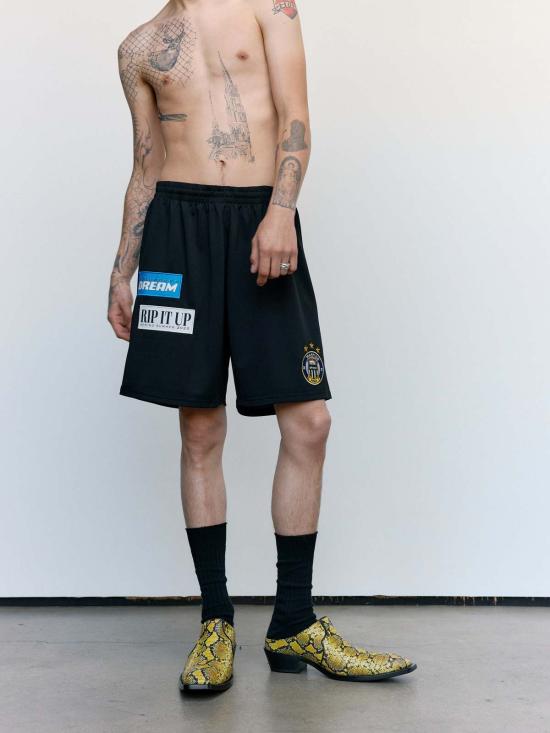  마틴로즈 숏팬츠 마틴 로즈 배지 축구 반바지 블랙 - MARTINE ROSE