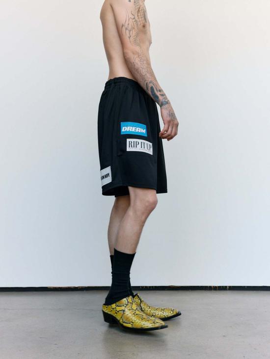  마틴로즈 숏팬츠 마틴 로즈 배지 축구 반바지 블랙 - MARTINE ROSE