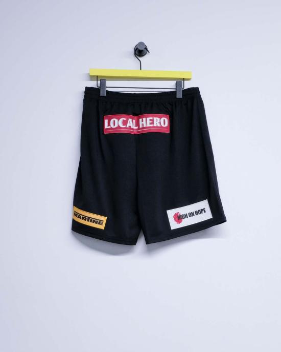  마틴로즈 숏팬츠 마틴 로즈 배지 축구 반바지 블랙 - MARTINE ROSE