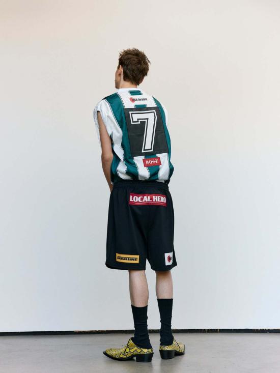  마틴로즈 숏팬츠 마틴 로즈 배지 축구 반바지 블랙