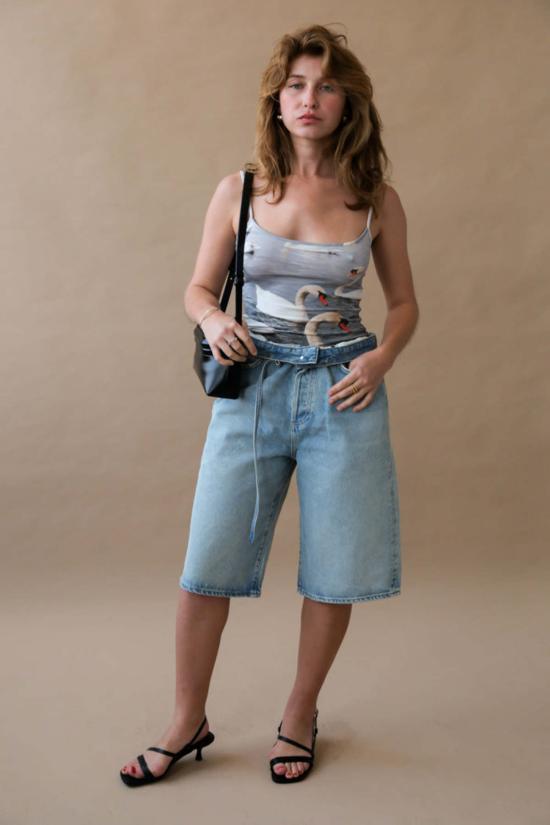  에이골디 데님 숏팬츠 아골데 에미 숏 레플리카 - AGOLDE