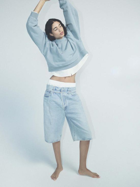  에이골디 데님 숏팬츠 아골데 에미 숏 레플리카 - AGOLDE