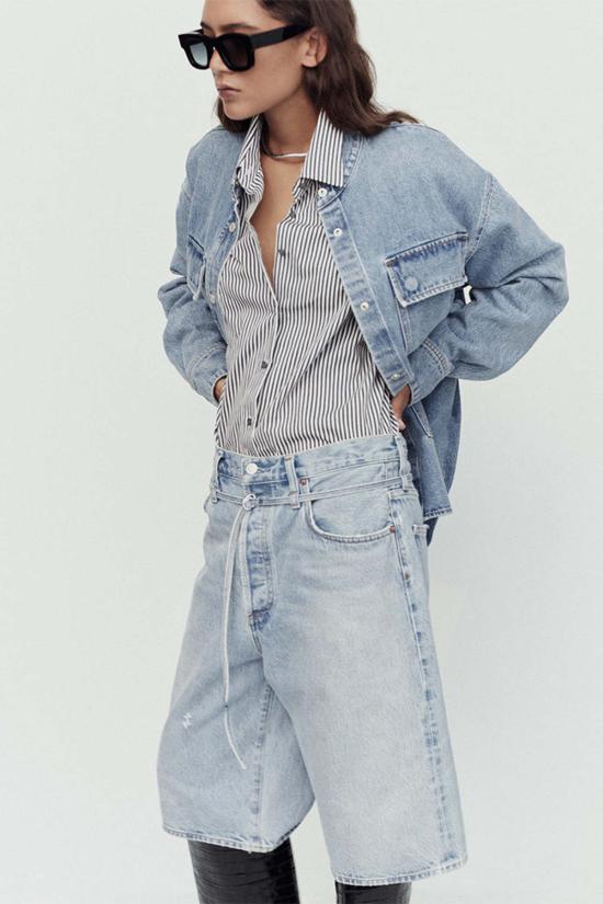  에이골디 데님 숏팬츠 아골데 에미 숏 레플리카 - AGOLDE