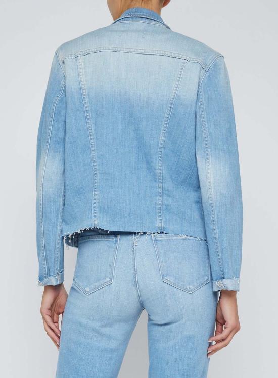  라장스 데님 자켓 L'agence Janelle 슬림 로우 재킷 - L'AGENCE