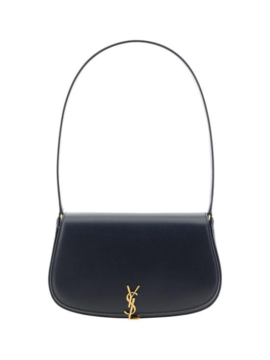 26FW 생로랑 박스 미니 볼테르 하프 문 숄더백 7796420SX0W 1000 BLACK