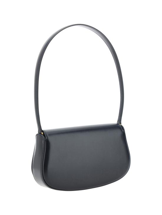 26FW 생로랑 박스 미니 볼테르 하프 문 숄더백 7796420SX0W 1000 BLACK - SAINT LAURENT