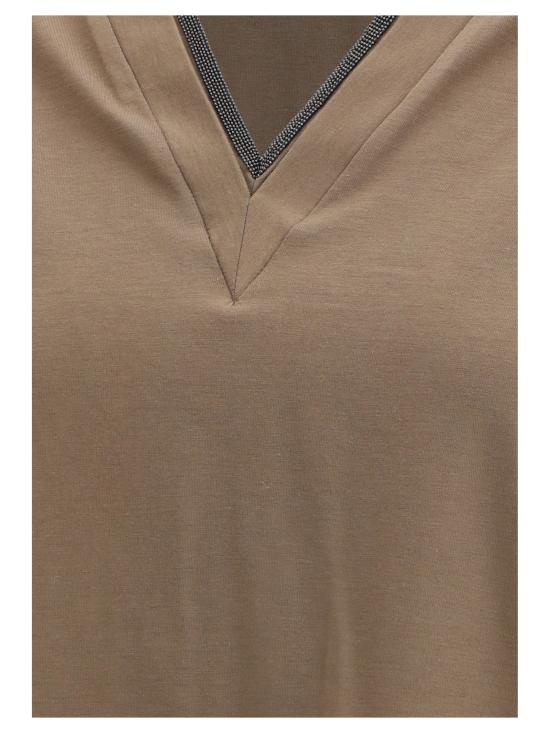 25SS 브루넬로 쿠치넬리 반팔 티셔츠 M0T18BD222 C8705 BROWN - BRUNELLO CUCINELLI