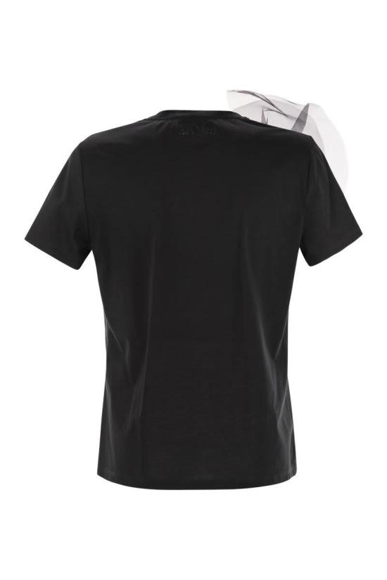 25SS 막스마라 스튜디오 반팔 티셔츠 2516941024600 008 Black - MAX MARA STUDIO