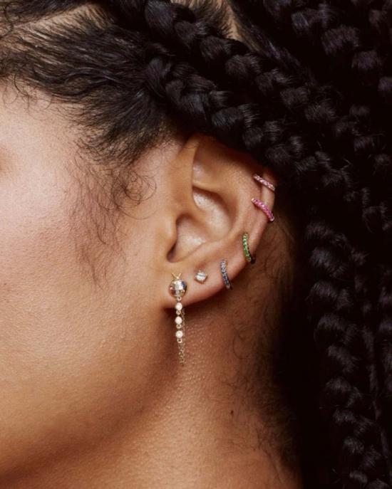  에리네스 이어링 Eriness 미니 차보라이트 허기스 귀걸이 14 Kyg - ERINESS