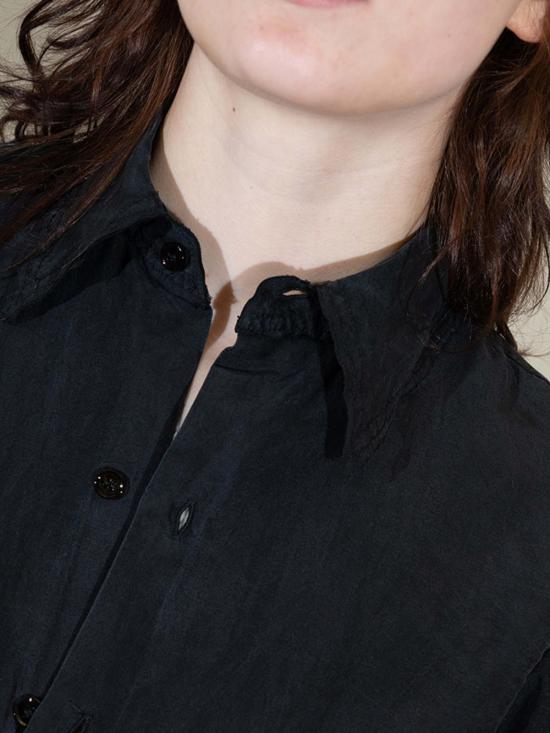  Gabriela Coll 긴팔 셔츠 가브리엘라 콜 No. 197 실크 폰지 셔츠 블랙 - OTHER BRANDS