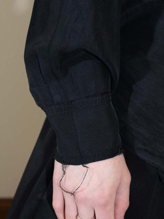  Gabriela Coll 긴팔 셔츠 가브리엘라 콜 No. 197 실크 폰지 셔츠 블랙 - OTHER BRANDS