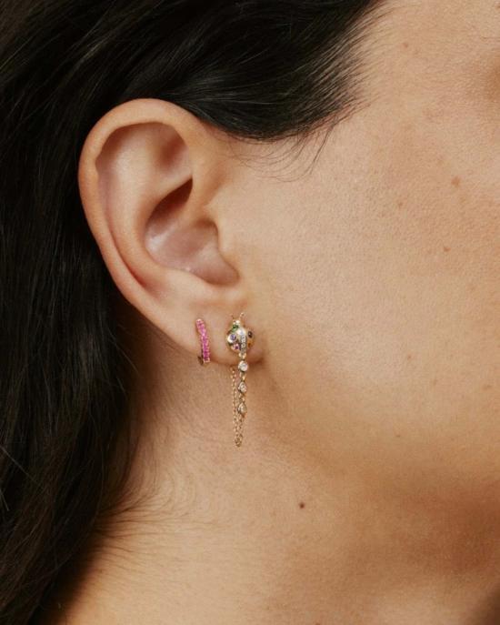  에리네스 이어링 미니 루비 허기스  14k Yg - ERINESS