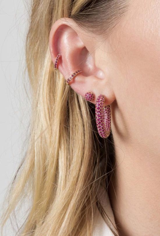  에리네스 이어링 미니 루비 허기스  14k Yg - ERINESS