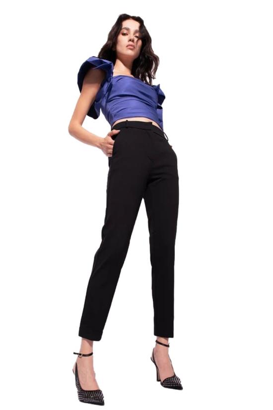  핑코 스트레이트 팬츠 BELLO PUNTO STOZ99 Black - PINKO