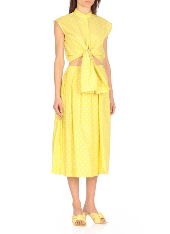 25SS 파비아나 필리피 민소매 티셔츠 CAD265F430D833780 Yellow - FABIANA FILIPPI