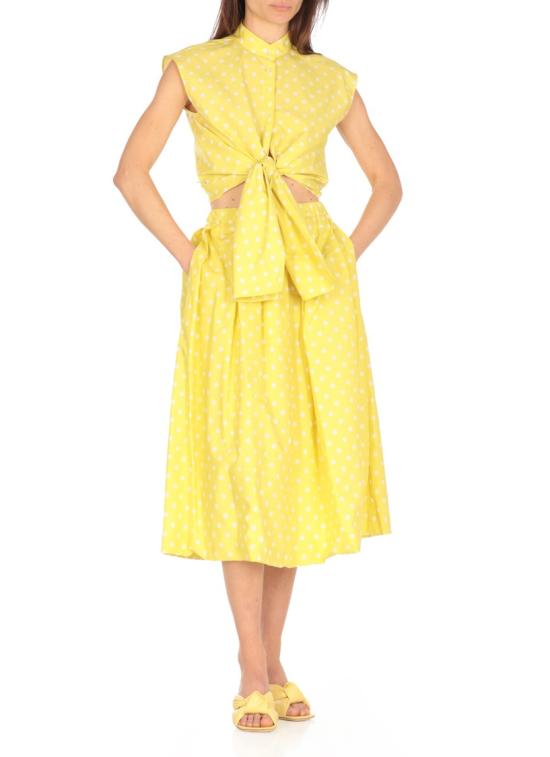 25SS 파비아나 필리피 민소매 티셔츠 CAD265F430D833780 Yellow - FABIANA FILIPPI