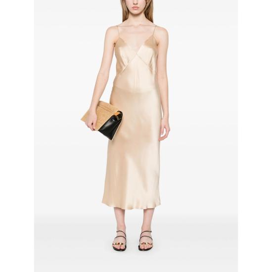 25SS Olivia Von Halle 롱 원피스 CT0062 ISSA CARAM NEUTRALS - OTHER BRANDS