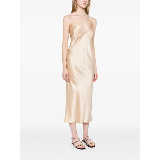 25SS Olivia Von Halle 롱 원피스 CT0062 ISSA CARAM NEUTRALS - OTHER BRANDS