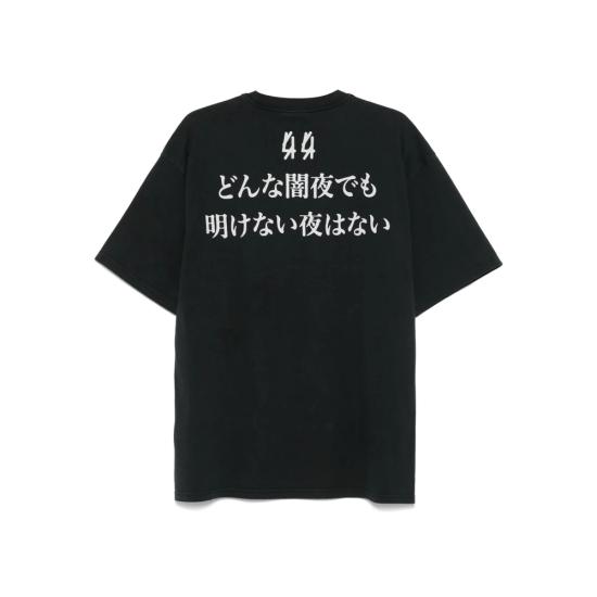 25SS 44레이블 반팔 티셔츠 B0030556 FA582 P606 BLACK - 44 LABEL
