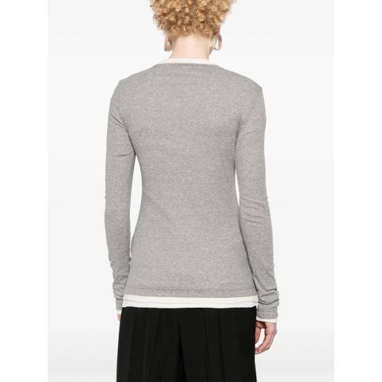 25SS 질샌더 긴팔 티셔츠 JTN357 J40FV0104 971 NEUTRALS GREY - JIL SANDER