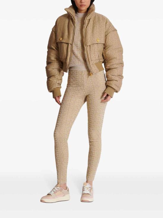  발망 레깅스 DF2PD005KH69GFM Beige - BALMAIN