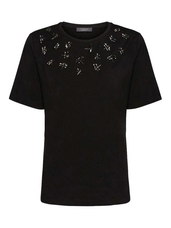  ELENA MIRO` 반팔 티셔츠 G175Z000249N033 Black