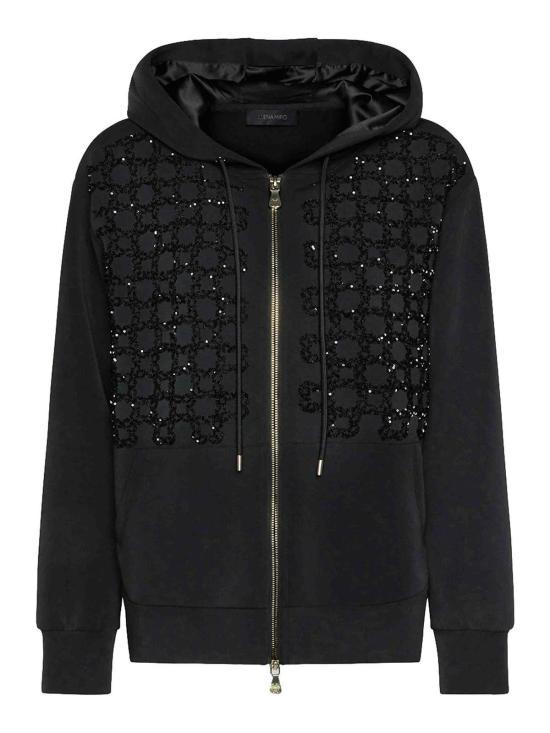  ELENA MIRO` 후드 티셔츠 G828Z000250N033 Black