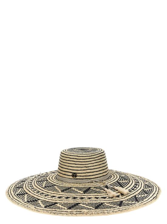 25SS 메종미셸 모자 1197002001NATURALBLACK White Black - MAISON MICHEL