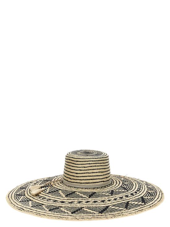 25SS 메종미셸 모자 1197002001NATURALBLACK White Black - MAISON MICHEL