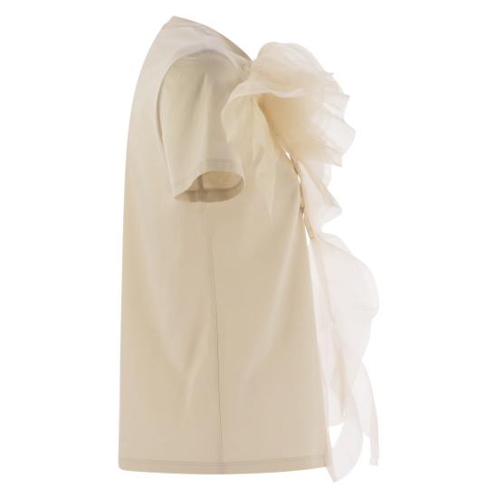 25SS 막스마라 스튜디오 반팔 티셔츠 2516941024600 IVORY - MAX MARA STUDIO