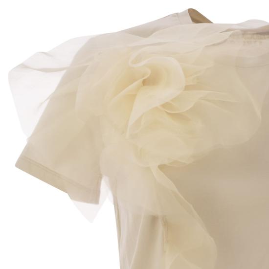 25SS 막스마라 스튜디오 반팔 티셔츠 2516941024600 IVORY - MAX MARA STUDIO