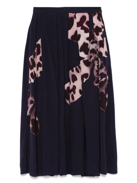 25SS 드리스 반 노튼 미디 스커트 2510108201015 NAVY 509